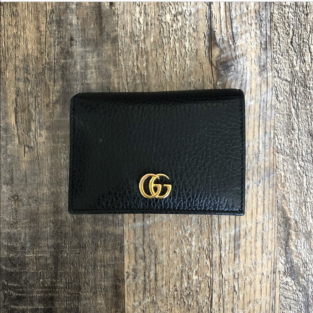 Gucci Leather Card Case Wallet
